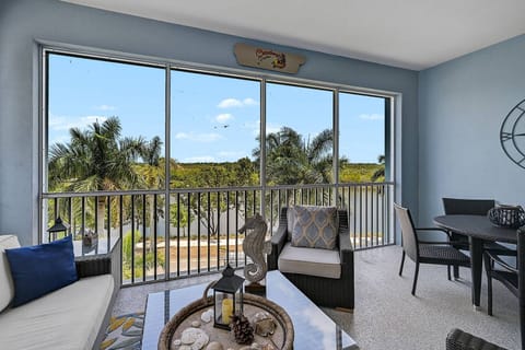 Serene views of palm trees and water put you in vacation mode