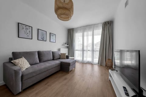 Comfortable Living Room with Sofa Bed and Smart TV | Book Now with RENTUJEMY
