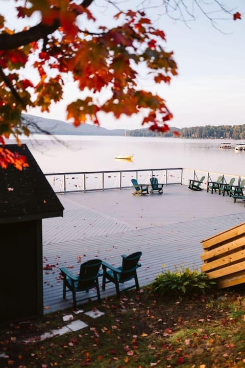 Sip coffee on the deck as autumn colors glow.