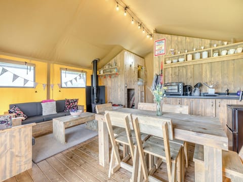 Open plan living space | Muntjac - Hawthorns Glamping, Foxley, near Dereham