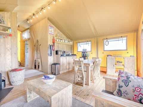 Open plan living space | Muntjac - Hawthorns Glamping, Foxley, near Dereham
