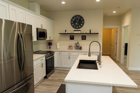 Full Kitchen with  basic cooking supplies.