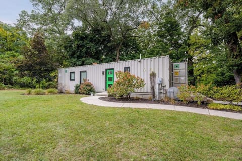 A one-of-a-kind container home retreat tucked into a peaceful ravine setting.