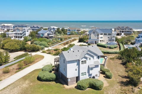 Aerial View of Exterior and Distance to Beach