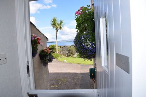 Private stable door entrance with sea views