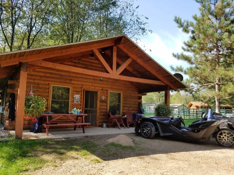 Spruce Cabin

Enjoy a 2 bedroom cabin in the Northwoods!  The Spruce cabin is by itself with horse pens in close proximity.  

Enjoy all the amenities of home to make camping so relaxing!   After a full day of adventure, it is nice to come back to the cabin with a full bathroom, kitchen, & fireplace!  Don't forget the fire pit outside for an evening campfire!