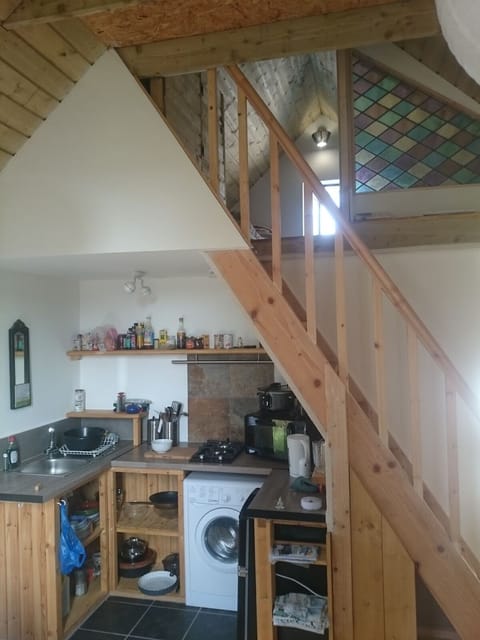 The kitchen area is small but perfectly formed