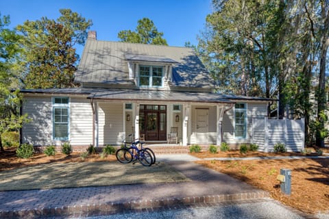 The front of the home has parking for 2/3 cars.