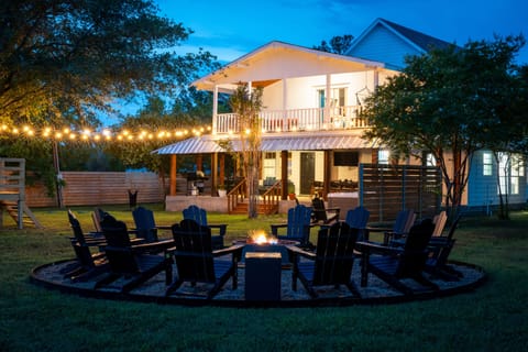 Enjoy plenty of seating around the firepit for a night under the stars.