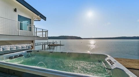 Large Swim spa hot tub enough room for 10. Relax while you enjoy the view.