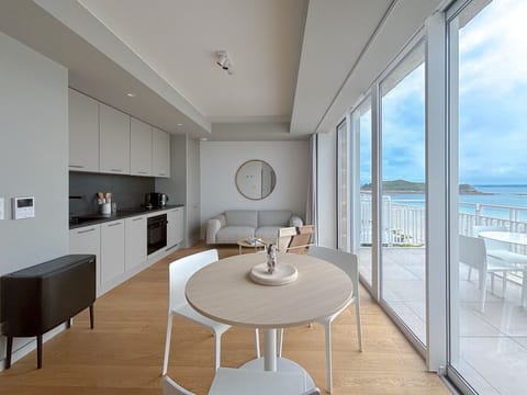 living room facing the sea.