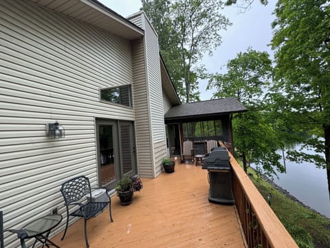 Back deck overlooking water!