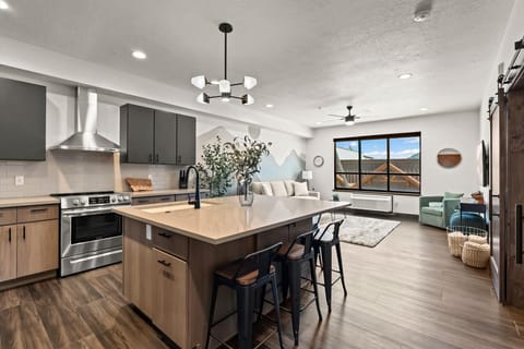 The fully stocked kitchen includes everything you need to feel right at home