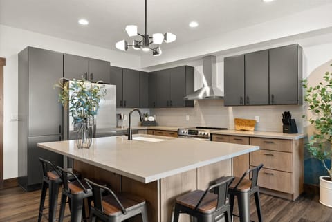 The fully stocked kitchen includes everything you need to feel right at home