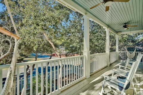 Front porch overlooking the neighborhood