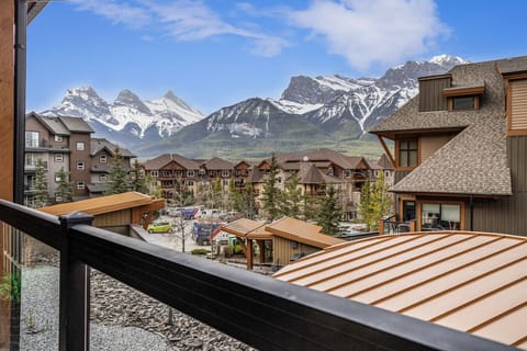 Spectacular views of the iconic Three Sisters Mountain from your private deck
