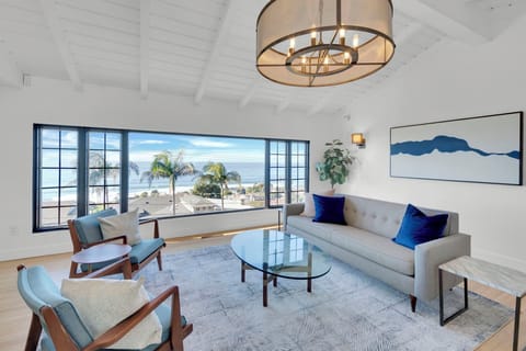Enter into the main living room with ocean views
