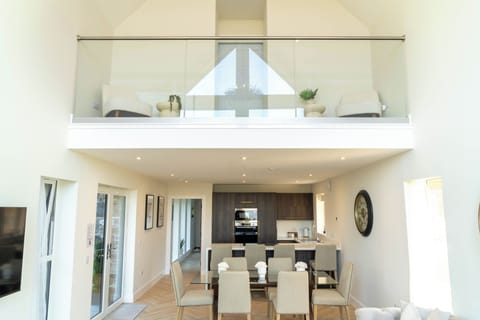 Balcony overlooking lounge area