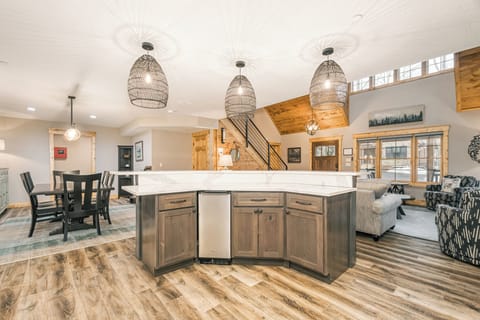 The open concept main level is ideal for entertaining.