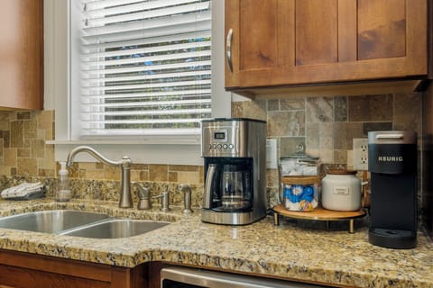 Coffee station with Keurig k-cups and drip machine