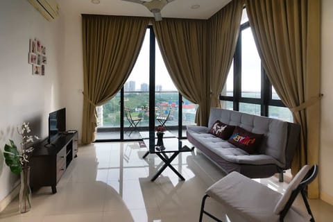 Tastefully furnished living area.
