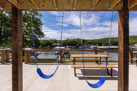 Enjoy updated interiors and perfect lake-fun exteriors at Off the Hook Lake of the Ozarks!