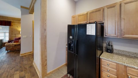 Indoors, Refrigerator, Floor, Flooring, Hardwood