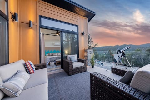 Enjoy the mountain views from our rooftop sky deck.