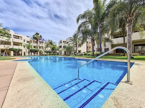 Roda Golf Apartment with Terrace, Wi-Fi, Smart TV, modern kitchen, lounge/dining, communal pool.