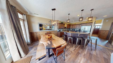 Indoors, Hardwood, Dining Room, Dining Table, Furniture