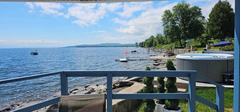 Wow, this cabin is practically in the water.