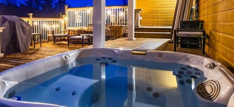 Relax in the hot tub and BBQ on the deck—perfect for unwinding 
