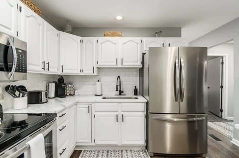 Lots of cabinets for storage