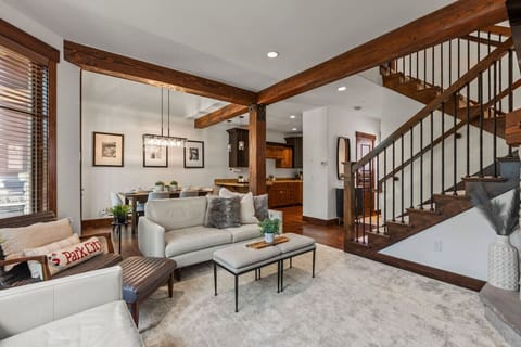 Living area is located on the main level of the condo