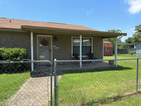 Newly painted front of house.