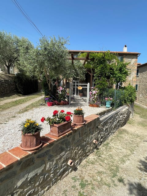 Front of house with attached parking for a compact.  Additional parking provided