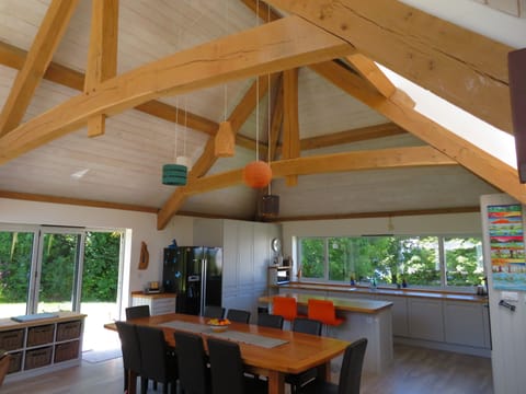 oak framed open plan living