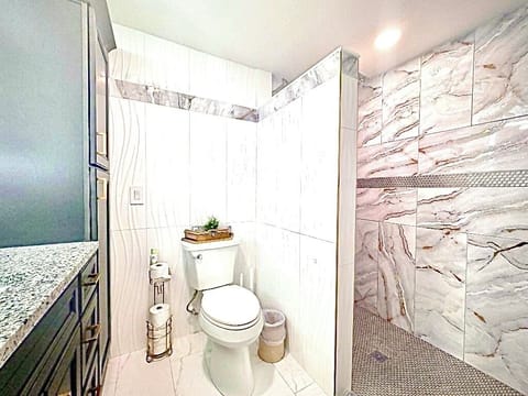full bathroom with walk in shower