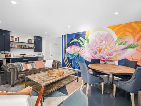 Dining table/workspace on the lower level