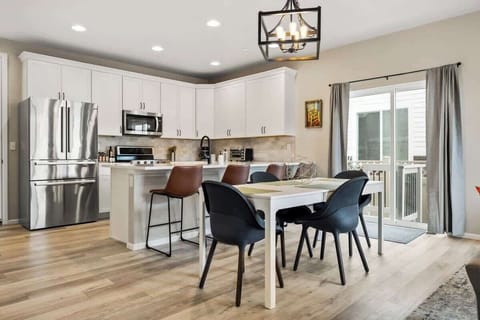 Dining area and kitchen