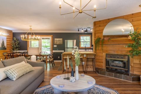 Living room with view out to the deck
