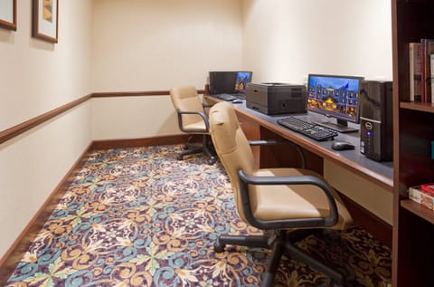 Get work done in the business center.