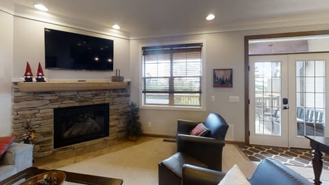 Door, Furniture, Indoors, Living Room, Fireplace