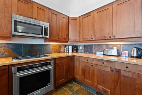 Large kitchen with custom countertops