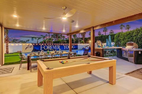 Enjoy the best of indoor-outdoor living under the covered patio at Forever Young.