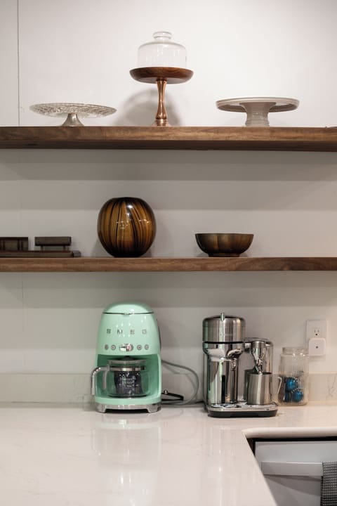 Our coffee bar complete with a SMEG drip machine.