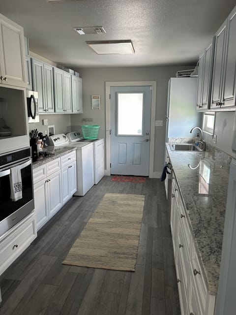 Fully stocked galley kitchen