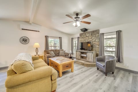 Pine Vacation Rental | 2BR | 2BA | 1,100 Sq Ft | Small Step for Entry