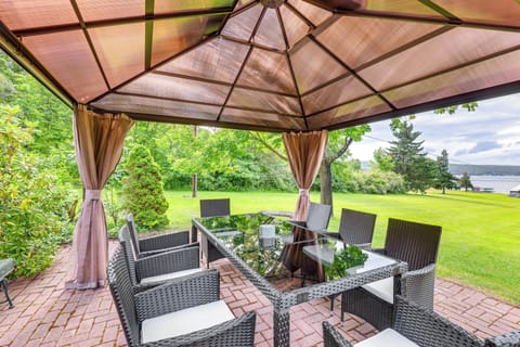 Patio | Gas Grill | Lakefront View