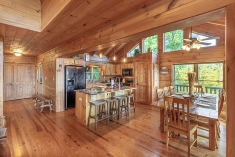 The kitchen is stocked with everything you'll need to prep, cook and enjoy!